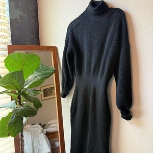 Black Turtleneck Sweater Dress